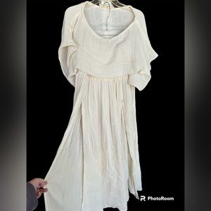 Jen’s Pirate Booty gauze maxi dress free people beach cover up high slit